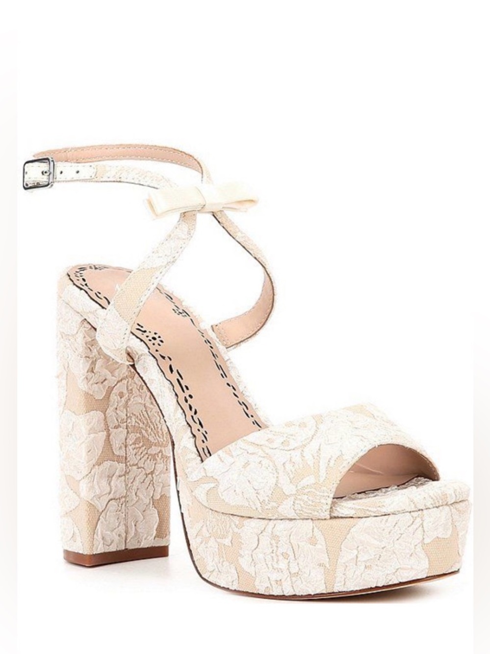 Muse by Marchesa 🪷 NIB Francesca Floral Print Bow Platform Dress Sandals 
🪷 7.5